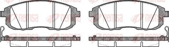 Remsa 0293.14 - Колодка торм. диск. NISSAN TIIDA 1.5DCI-1.8 07-.SUZUKI SX4 06- передн.  пр-во REMSA autozip.com.ua