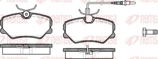 Remsa 0262.02 - Гальмівні колодки, дискові гальма autozip.com.ua