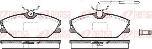 Remsa 0208.12 - Гальмівні колодки, дискові гальма autozip.com.ua