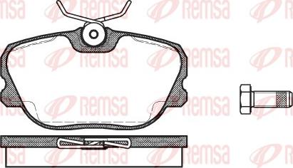 Remsa 0280.00 - Гальмівні колодки, дискові гальма autozip.com.ua