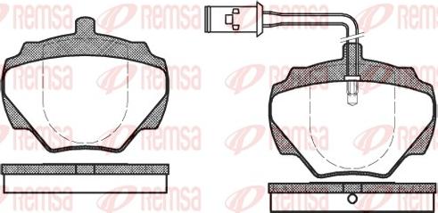 Remsa 0222.01 - Гальмівні колодки, дискові гальма autozip.com.ua