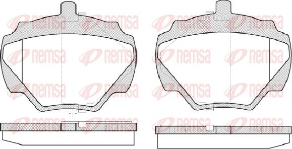 Remsa 0222.10 - Гальмівні колодки, дискові гальма autozip.com.ua