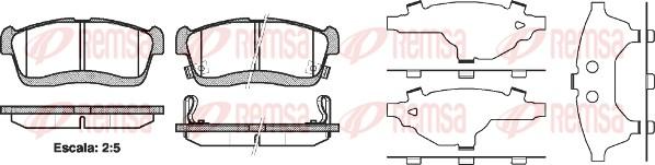 Remsa 0724.42 - Гальмівні колодки, дискові гальма autozip.com.ua