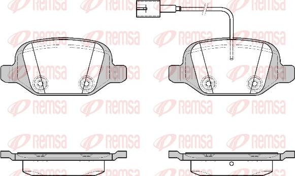 Remsa 0727.22 - Гальмівні колодки, дискові гальма autozip.com.ua