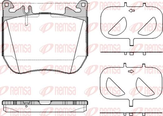 Remsa 1951.00 - Гальмівні колодки, дискові гальма autozip.com.ua