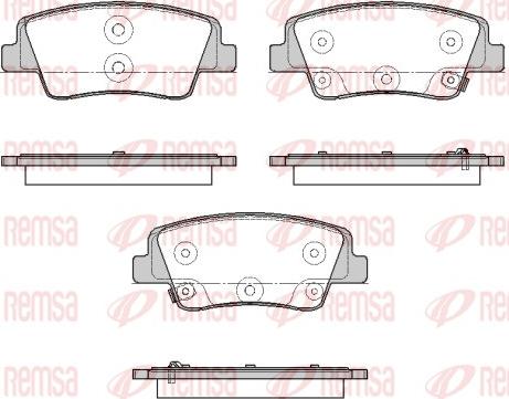 Remsa 1980.02 - Гальмівні колодки, дискові гальма autozip.com.ua