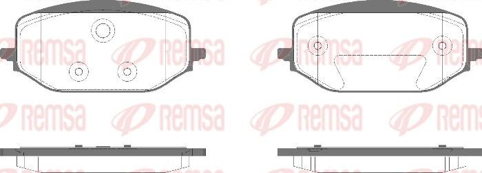 Remsa 1988.00 - Гальмівні колодки, дискові гальма autozip.com.ua