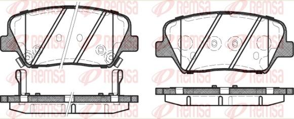 Remsa 1412.12 - Гальмівні колодки, дискові гальма autozip.com.ua