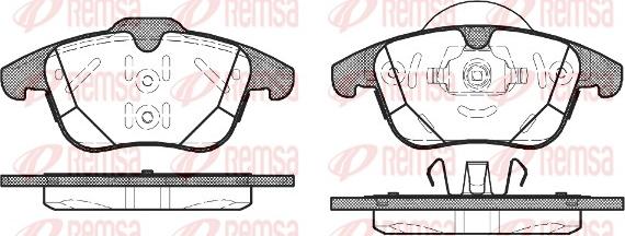 Remsa 1482.00 - Колодка торм. диск. FORD GALAXY 06-.MONDEO IV 07-.S-MAX 06-.VOLVO S60 10- передн. пр-во REMSA autozip.com.ua