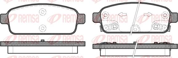 Remsa 1432.12 - Гальмівні колодки, дискові гальма autozip.com.ua