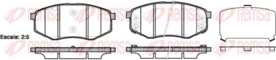 Remsa 1426.02 - Гальмівні колодки дискові перед. Hyundai Sonata 2.4 YF 10- autozip.com.ua