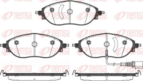 Remsa 1470.01 - Гальмівні колодки, дискові гальма autozip.com.ua