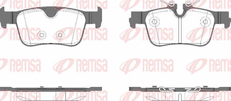 Remsa 1551.11 - Гальмівні колодки, дискові гальма autozip.com.ua