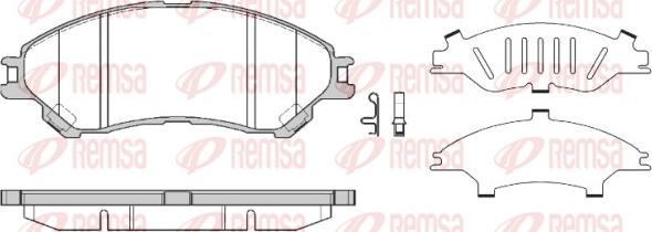 Remsa 1589.02 - Гальмівні колодки, дискові гальма autozip.com.ua