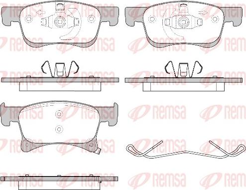 Remsa 1580.02 - Гальмівні колодки, дискові гальма autozip.com.ua