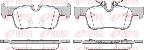 Remsa 1573.00 - Гальмівні колодки, дискові гальма autozip.com.ua