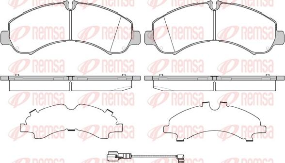 Remsa 1646.01 - Гальмівні колодки, дискові гальма autozip.com.ua