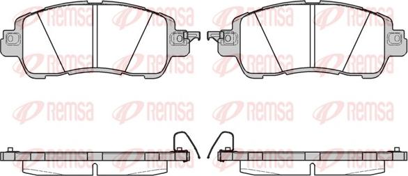 Remsa 1656.04 - Гальмівні колодки, дискові гальма autozip.com.ua