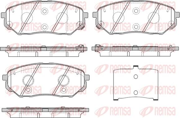 Remsa 1661.02 - Гальмівні колодки, дискові гальма autozip.com.ua