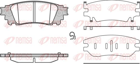 Remsa 1636.00 - Гальмівні колодки, дискові гальма autozip.com.ua