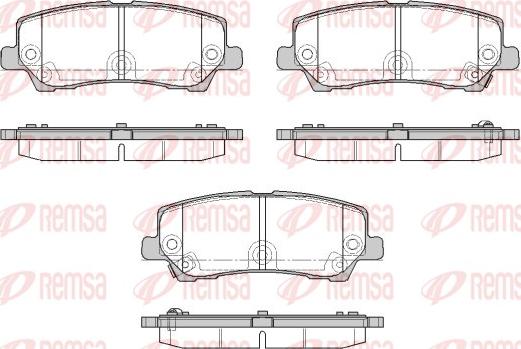 Remsa 1621.22 - Гальмівні колодки, дискові гальма autozip.com.ua