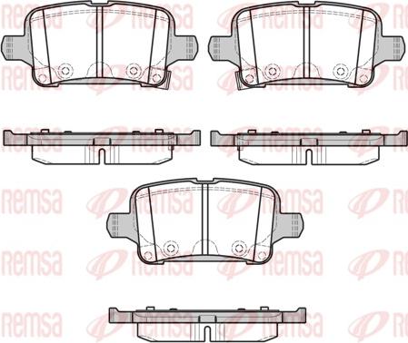 Remsa 1628.02 - Гальмівні колодки, дискові гальма autozip.com.ua