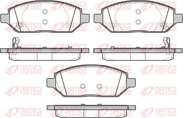 Remsa 1674.02 - Гальмівні колодки, дискові гальма autozip.com.ua