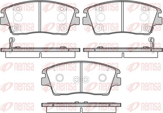 Remsa 1676.02 - Гальмівні колодки, дискові гальма autozip.com.ua