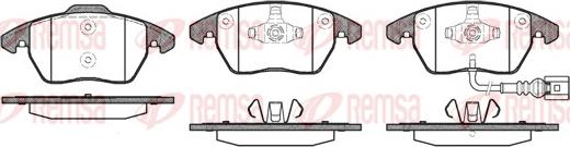 Remsa 1030.01 - Гальмівні колодки, дискові гальма autozip.com.ua