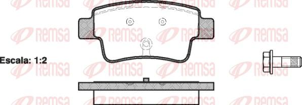 Remsa 1198.00 - Гальмівні колодки, дискові гальма autozip.com.ua