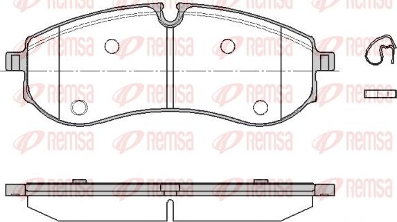 Remsa 1856.00 - Гальмівні колодки, дискові гальма autozip.com.ua