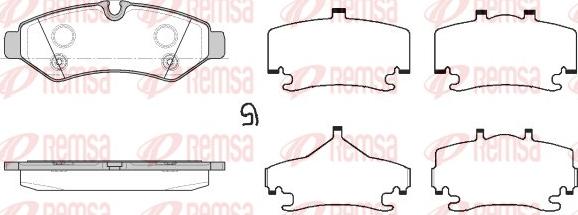 Remsa 1867.00 - Гальмівні колодки, дискові гальма autozip.com.ua