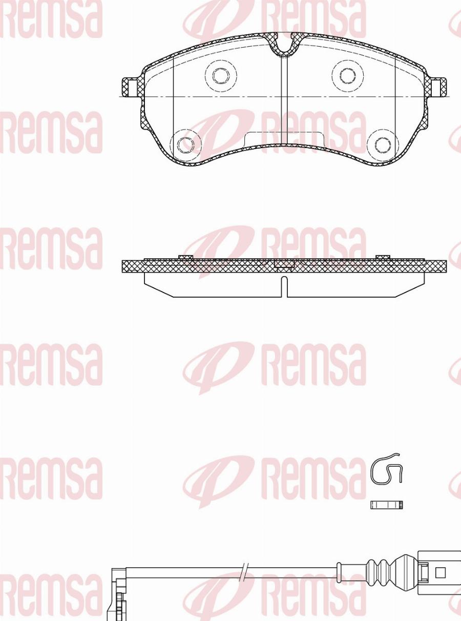 Remsa 1830.01 - Гальмівні колодки, дискові гальма autozip.com.ua