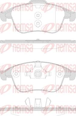 Remsa 1350.30 - Гальмівні колодки, дискові гальма autozip.com.ua