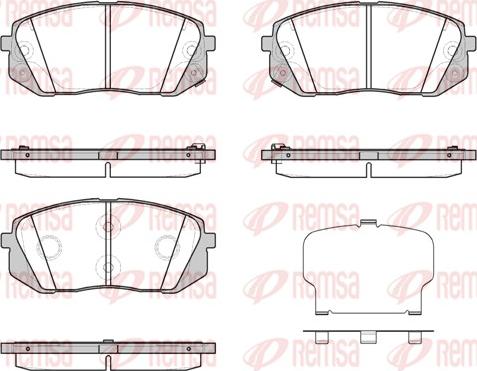 Remsa 1302.43 - Гальмівні колодки, дискові гальма autozip.com.ua