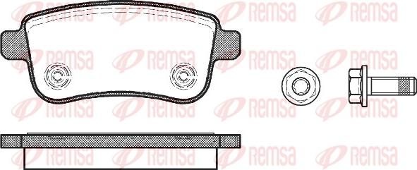 Remsa 1387.00 - Гальмівні колодки, дискові гальма autozip.com.ua