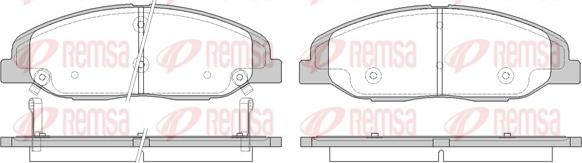 Remsa 1334.02 - Гальмівні колодки, дискові гальма autozip.com.ua