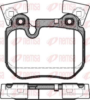 Remsa 1373.00 - Гальмівні колодки, дискові гальма autozip.com.ua