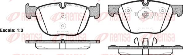 Remsa 1297.00 - Гальмівні колодки, дискові гальма autozip.com.ua