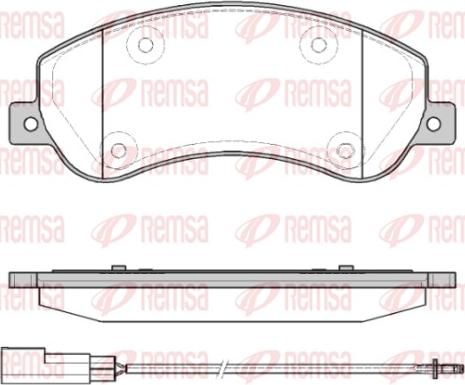 Remsa 1250.11 - Гальмівні колодки, дискові гальма autozip.com.ua