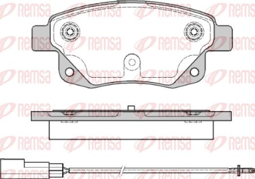 Remsa 1252.01 - Колодка торм. диск. FORD TRANSIT. задн. пр-во REMSA autozip.com.ua