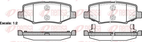 Remsa 1264.02 - Гальмівні колодки, дискові гальма autozip.com.ua
