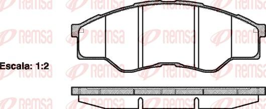 Remsa 1266.00 - Гальмівні колодки, дискові гальма autozip.com.ua