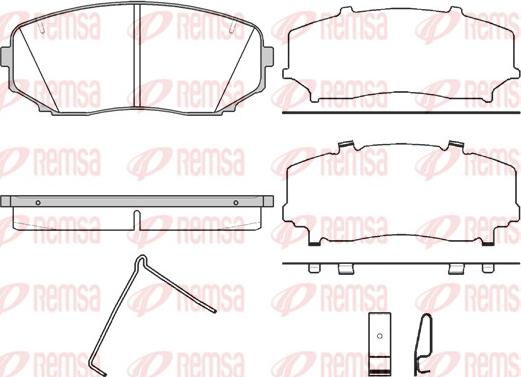 Remsa 1267.02 - Гальмівні колодки, дискові гальма autozip.com.ua