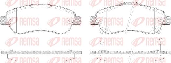 Remsa 1289.02 - Гальмівні колодки, дискові гальма autozip.com.ua