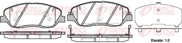 Remsa 1226.02 - Гальмівні колодки, дискові гальма autozip.com.ua