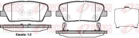 Remsa 1274.02 - Гальмівні колодки дискові зад.Hyundai Santa Fe 2.2 CRDi 12- autozip.com.ua