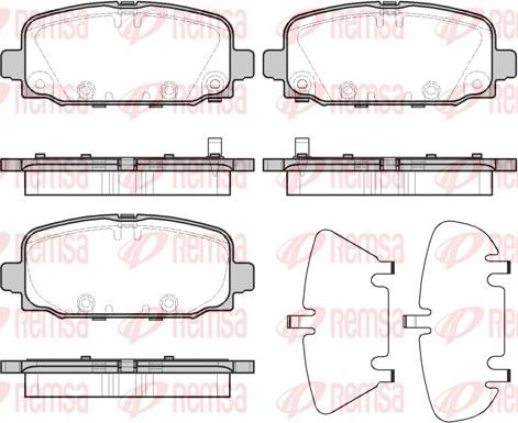 Remsa 1796.02 - Гальмівні колодки, дискові гальма autozip.com.ua