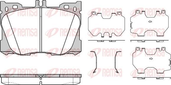 Remsa 1705.00 - Гальмівні колодки, дискові гальма autozip.com.ua