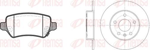 Remsa 8957.00 - Комплект тормозной задн. OPEL ASTRA G -05 пр-во REMSA autozip.com.ua